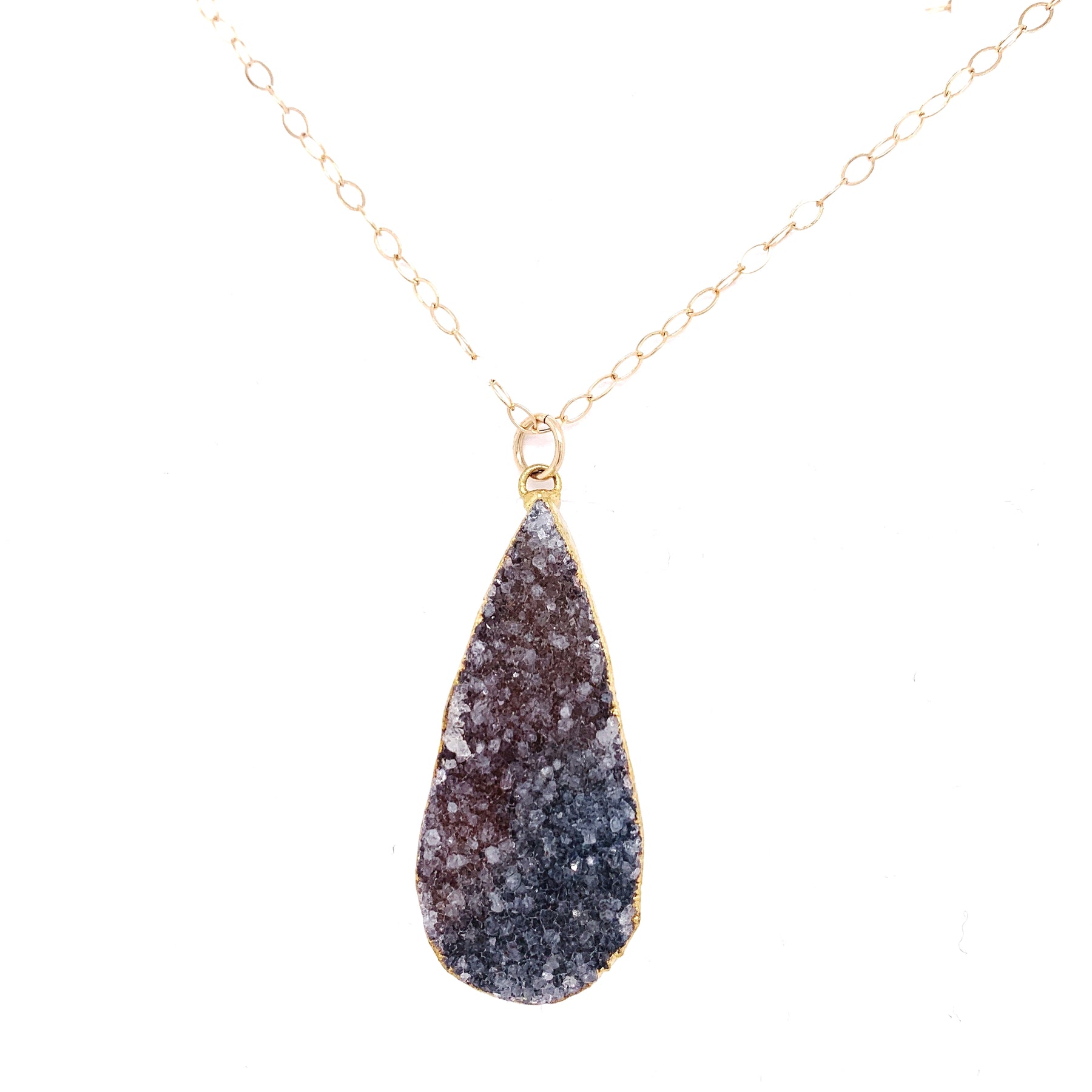 indiacz Brass Druzy Stone Necklace, Poly Packaging at Rs 999/piece in Mumbai